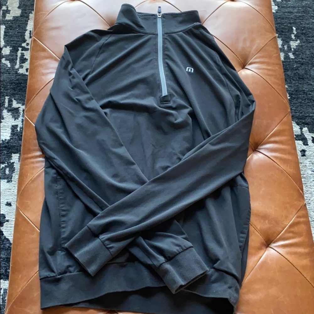 Travis Mathew Black Half Zip Pullover